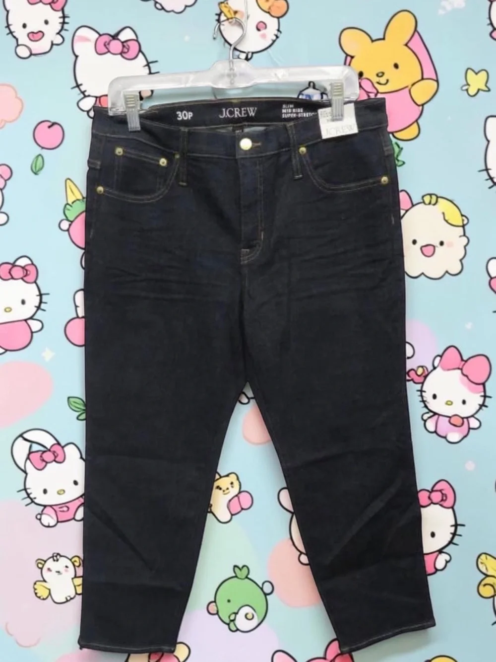 J.Crew Slim Mid Rise Super Stretch Dark Wash Jeans Size 30P Petite